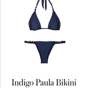 Vix bikini top : solid paula top in indigo